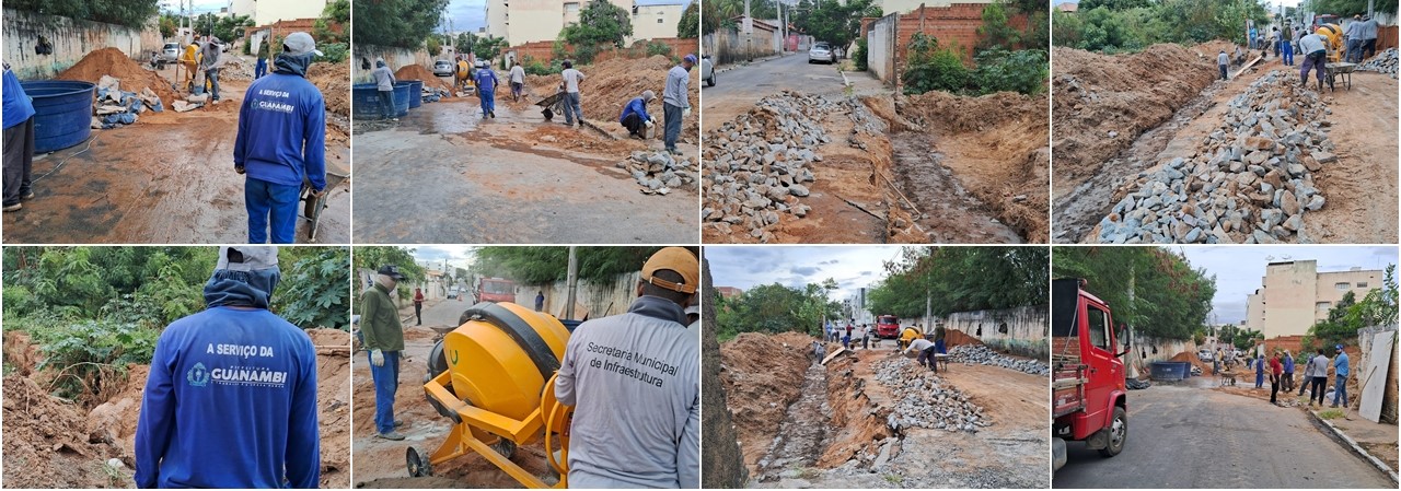 Operação Chuvas - Seinfra Guanambi realiza obras de retenção de encosta e drenagem de canal pluvial na Rua 13 de maio