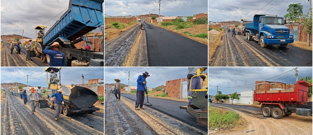 OBRAS Moradores do Bairro Liberdade celebram a chegada do asfalto