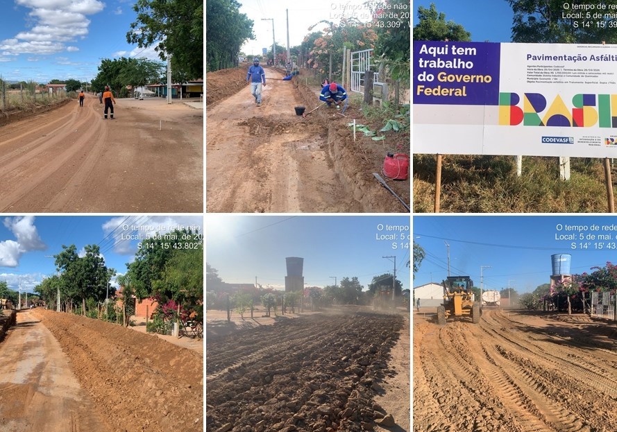OBRAS - Iniciada a pavimentação asfáltica da estrada de acesso à comunidade de Queimadas, no distrito de Mutãs