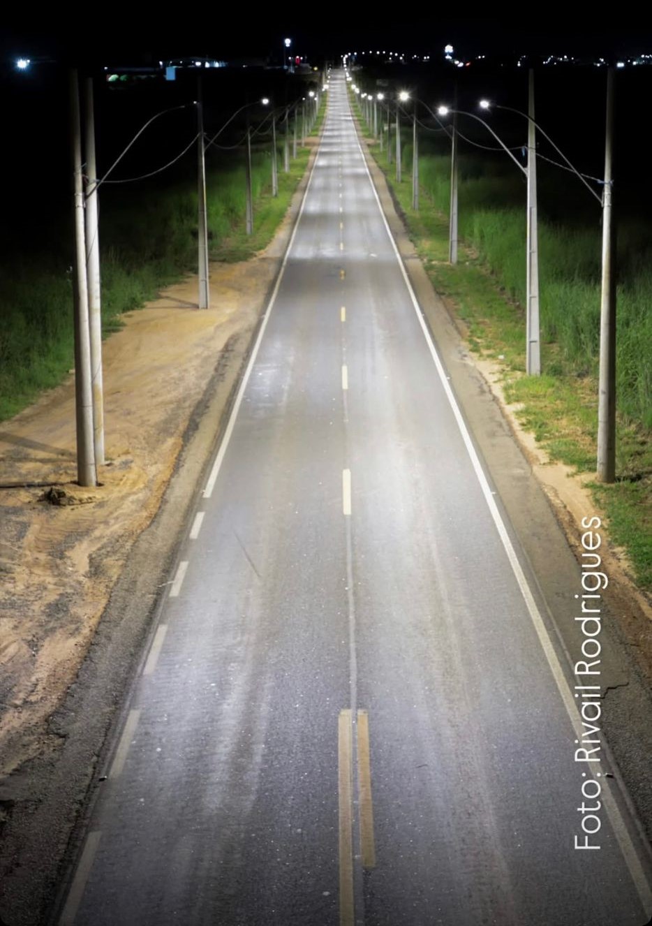 Primeira etapa de iluminação do anel viário é entregue; Governo da Bahia atendeu pedido da PMG para contemplar as três entradas da cidade