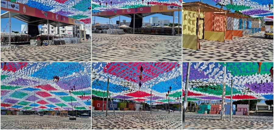 Estrutura da Praça do Feijão para o São João do Gurutuba entra em fase de finalização