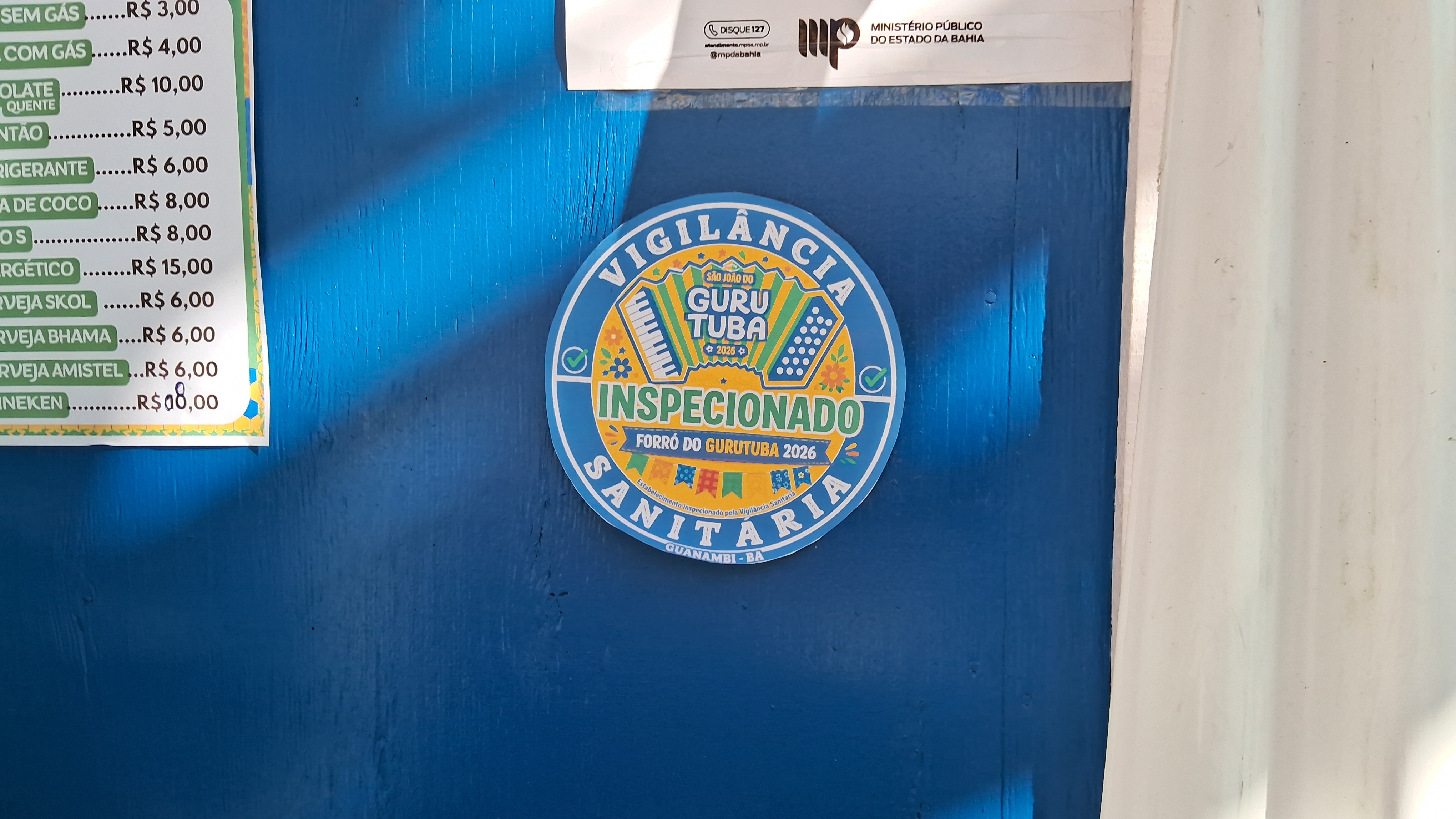 Vigilância Sanitária de Guanambi inspeciona comércio de alimentos e bebidas no circuito do São João do Gurutuba