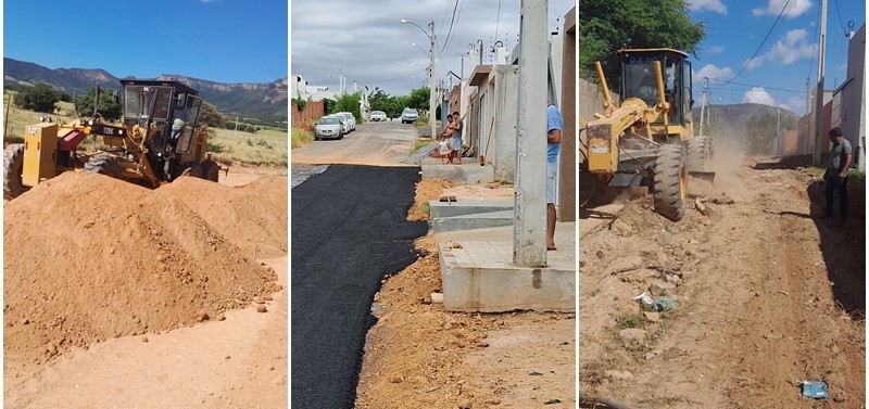 OBRAS - Prefeitura de Guanambi realiza simultaneamente cinco grandes frentes de obras de pavimentação asfáltica
