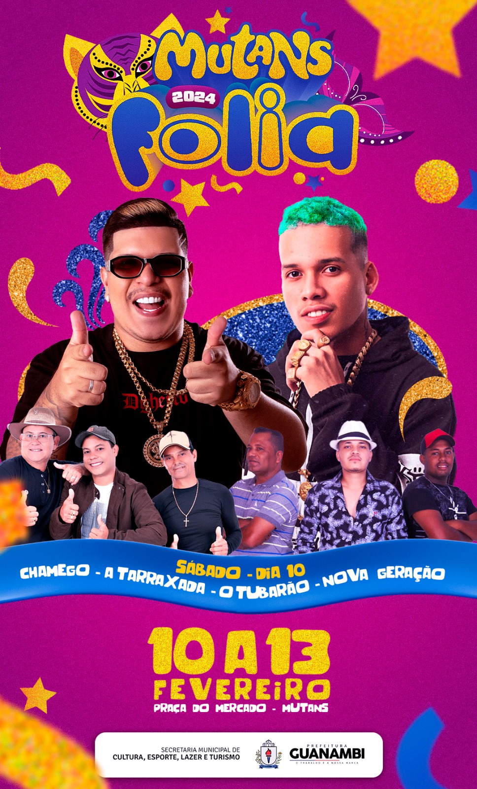 Mutans Folia começa neste sábado; veja a grade completa de atrações musicais