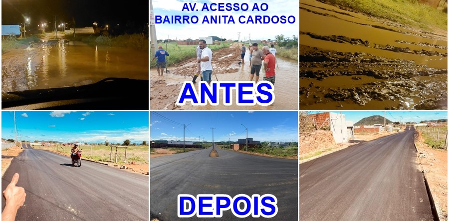 OBRAS - Prefeitura de Guanambi finaliza asfaltamento da avenida de acesso entre os bairros São Sebastião e Anita Cardoso