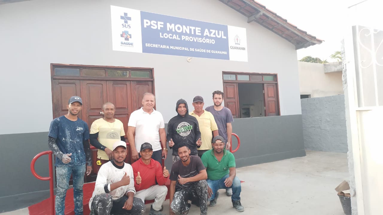 Secretaria de Saúde realiza reforma emergencial do PSF do Monte Azul; brevemente será construída nova unidade
