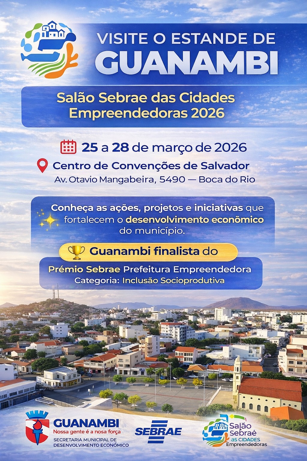 Guanambi marca presença no Salão Sebrae das Cidades Empreendedoras 2026