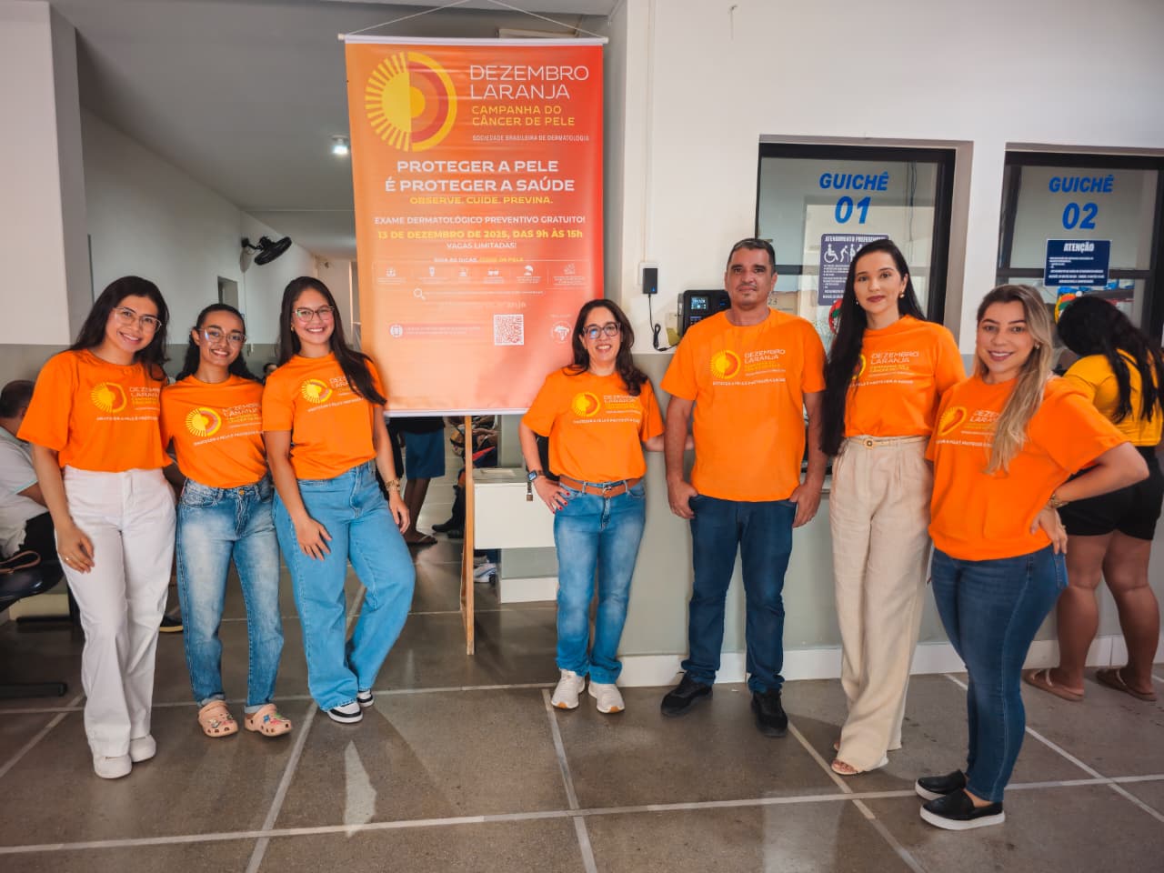 POLIMEG realizou neste sábado (13), 75 exames dermatológicos dentro do Mutirão Nacional para prevenção e detecção do câncer de pele