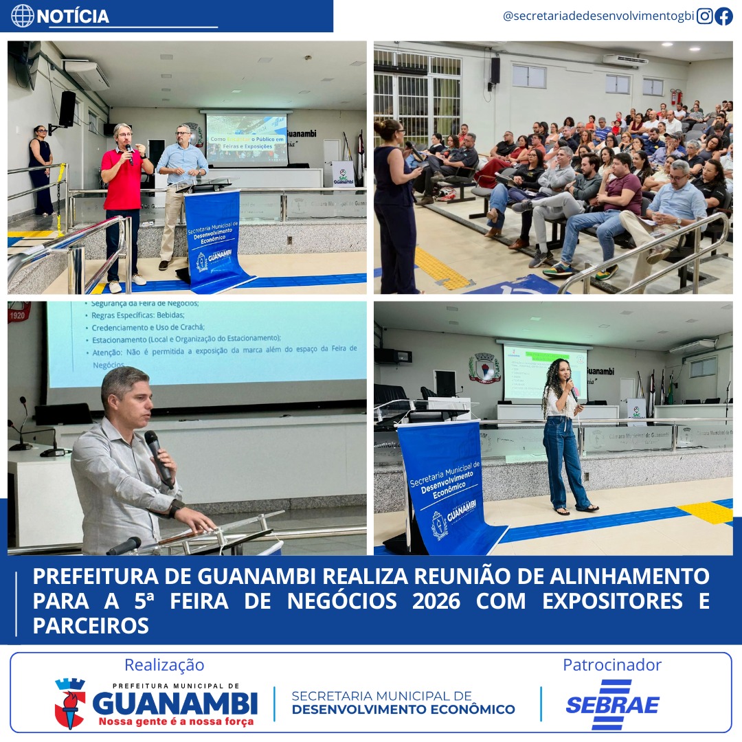 Prefeitura de Guanambi realiza reunião de alinhamento para a 5ª Feira de Negócios com expositores e parceiros