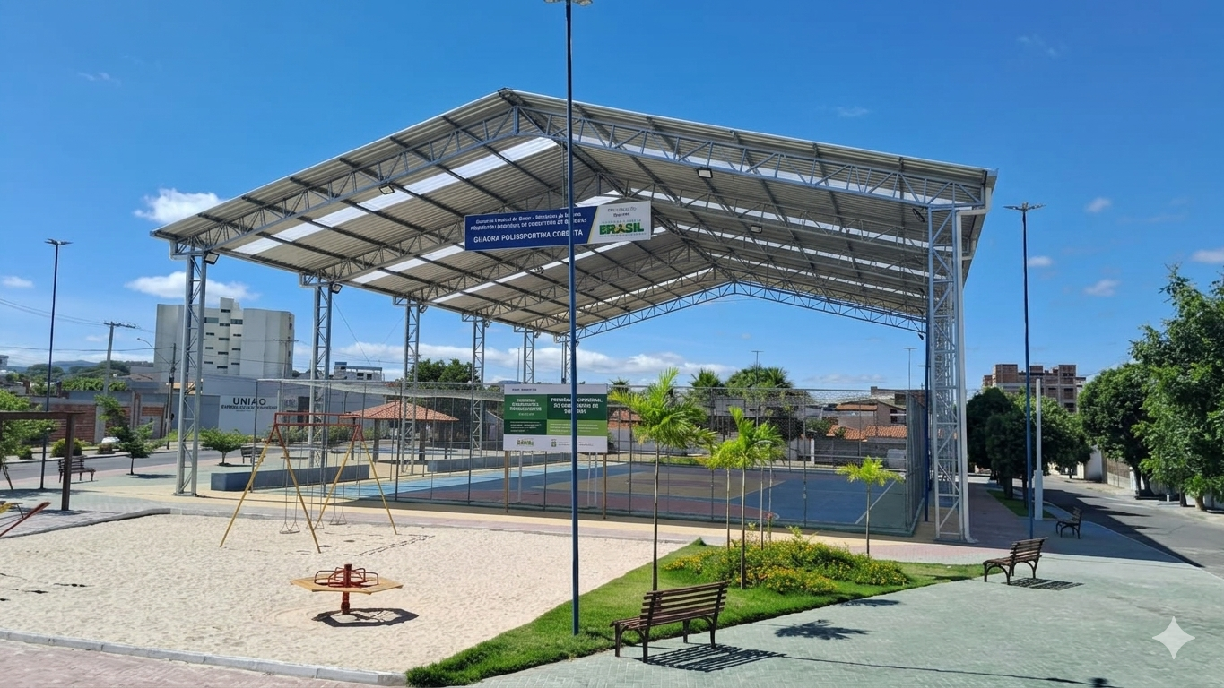 Com recursos assegurados, Prefeitura de Guanambi finaliza projeto para licitação da cobertura da quadra de esportes do Bairro Santo Antônio