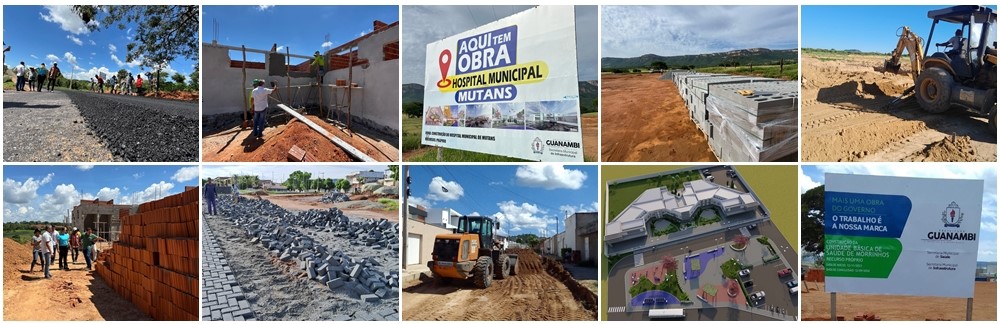 OBRAS Com mais três autorizações nesta semana, Prefeitura de Guanambi executa simultaneamente 11 importantes obras nas áreas de saúde, educação, infraestrutura e social