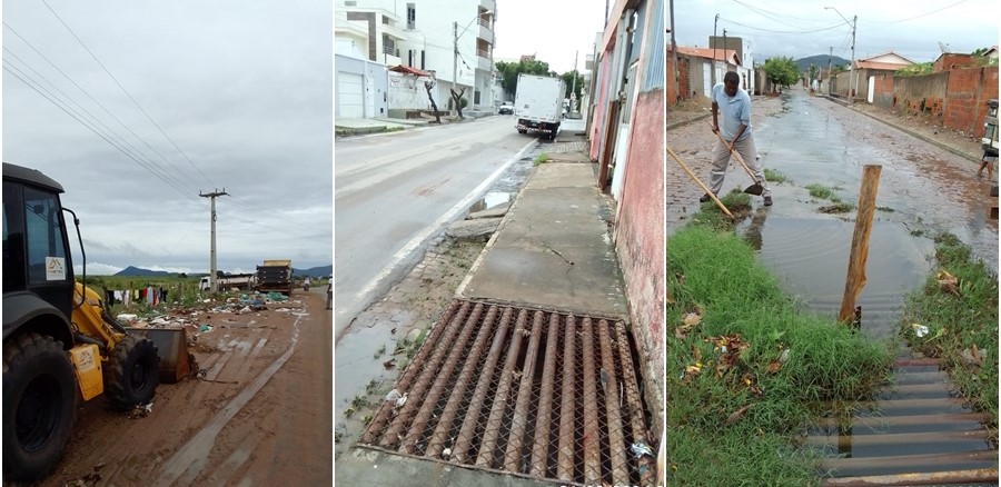 SEINFRA realiza manutenção para ampliação de drenagem da avenida do canal da feira; pasta realizou ações de manutenção por toda cidade e zona rural