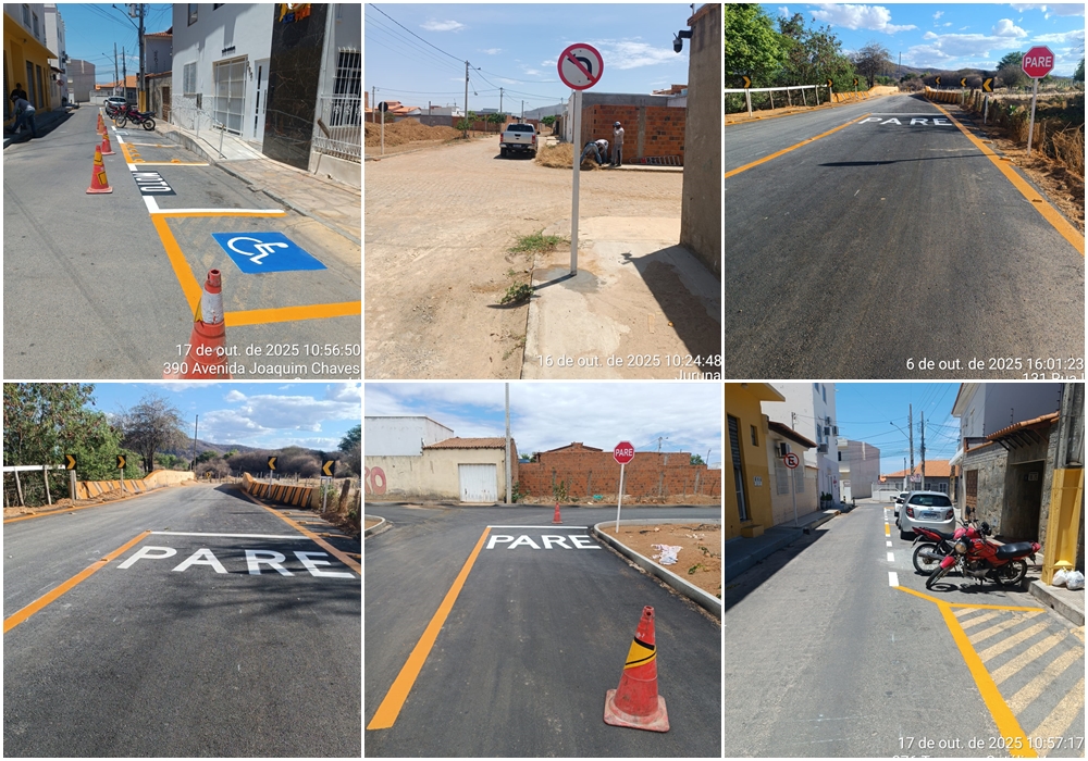 SMTRANS implanta sinalização vertical e horizontal em avenidas e bairros e recém pavimentados