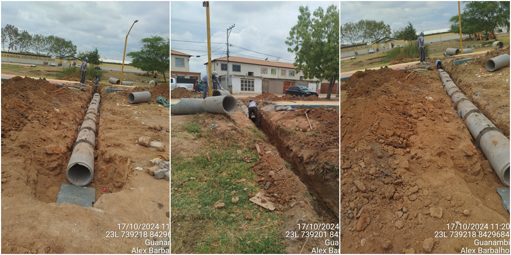 Operação Chuvas: Seinfra executa obras de drenagem no Residencial Gurungas