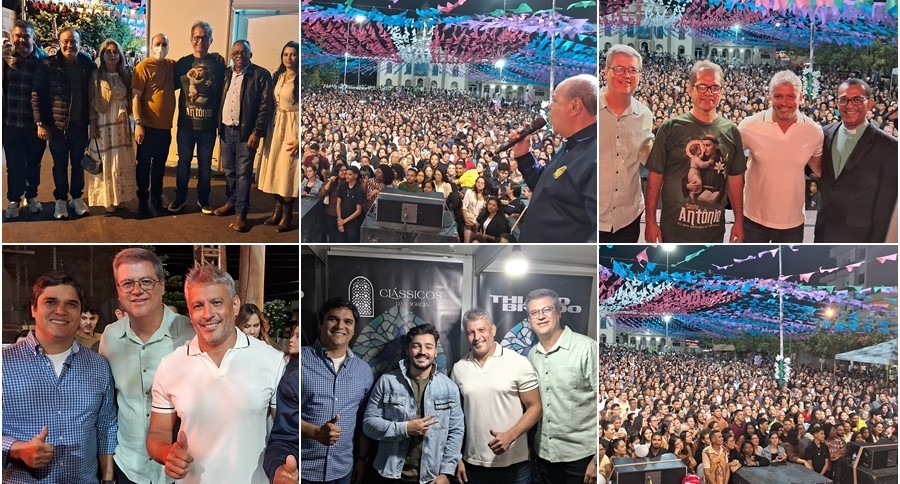 Com apoio da PMG e SECELT, Trezenário de Santo Antônio é encerrado com grande show musical com o cantor Thiago Brado na Praça da Matriz