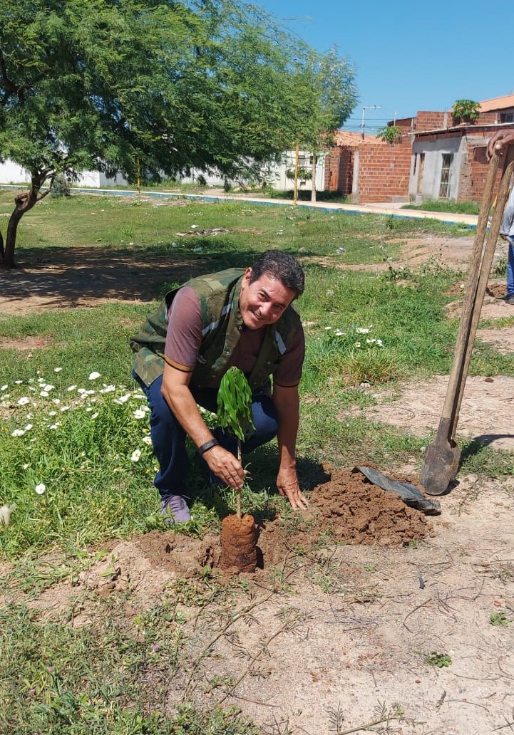 Secretaria de Meio Ambiente de Guanambi segue com programa de arborização de áreas públicas