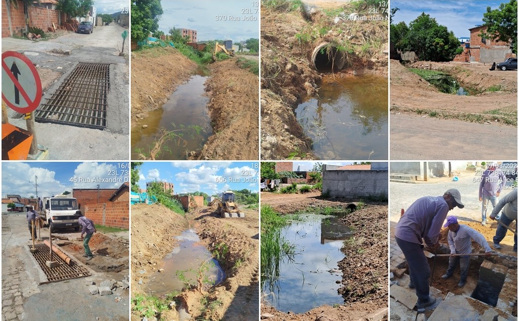 Com previsão de novas chuvas, SEINFRA e Defesa Civil de Guanambi realizaram uma série de ações preventivas em diversos bairros