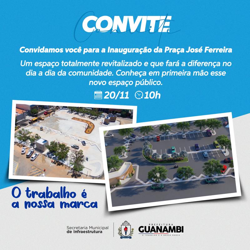 Esperada há muitos anos, nova Praça José Ferreira será entregue pelo prefeito Nilo Coelho neste sábado (20), às 10h