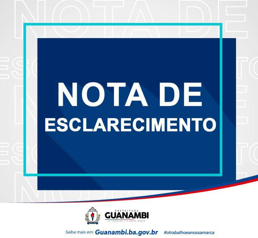 - NOTA DE ESCLARECIMENTO -