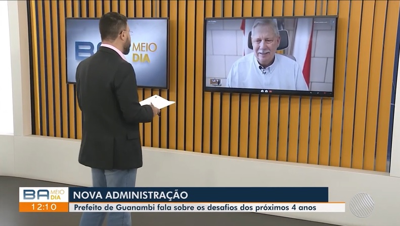 Prefeito de Guanambi concede entrevista ao Bahia Meio Dia