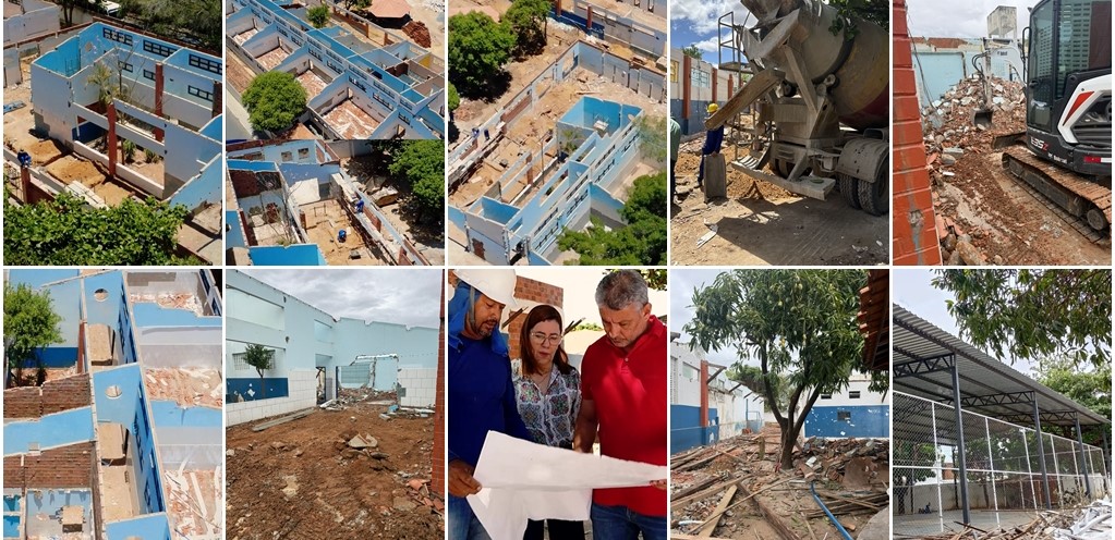 OBRAS - Escola Municipal Getúlio Vargas passa por total reconstrução; nos últimos 2 anos, 8 unidades foram reconstruídas e 4 novas foram garantidas