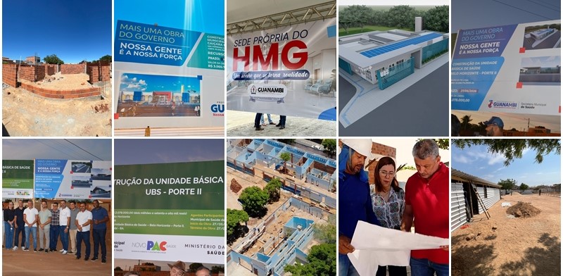 OBRAS Prefeitura de Guanambi investe mais de R$ 22 milhões na execução de 9 importantes obras nas áreas da saúde e educação