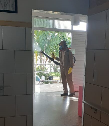 Prefeitura de Guanambi segue realizando desinfecção de espaços públicos e órgãos municipais no combate a Covid-19
