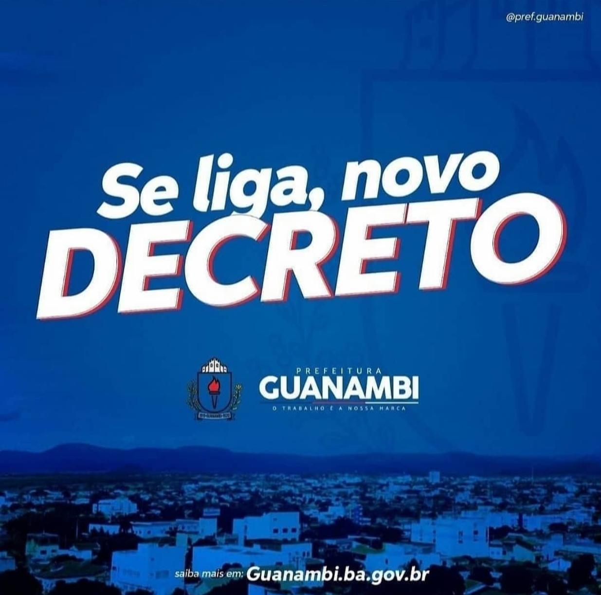 Devido aumento assustador de casos de Covid, Prefeitura de Guanambi atualiza decreto e endurece medidas; veja o que muda