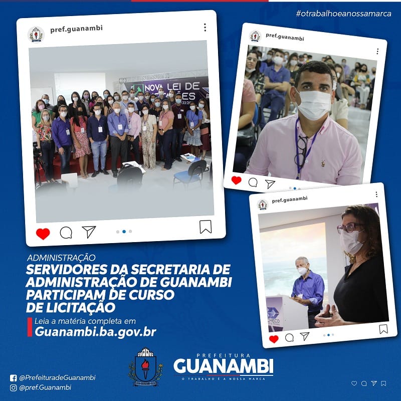 Servidores da Secretaria de Administração de Guanambi participam de curso de licitação