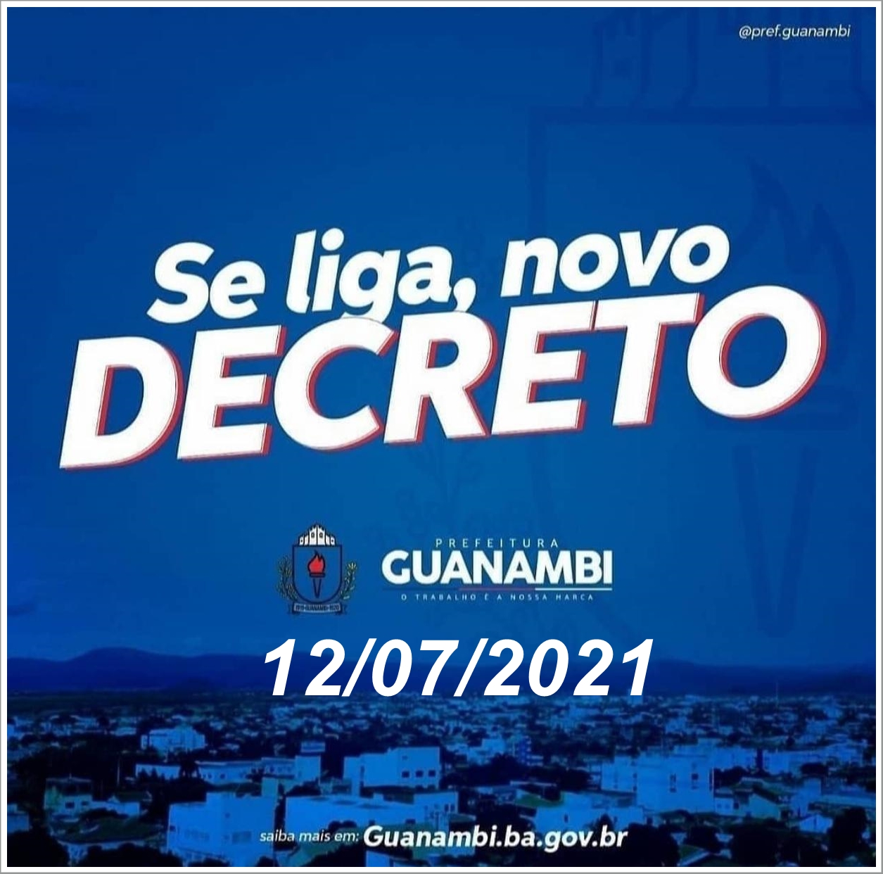 Prefeitura de Guanambi amplia flexibilização, autoriza eventos e música ao vivo limitado até 50 pessoas; portaria tem de ser obedecida
